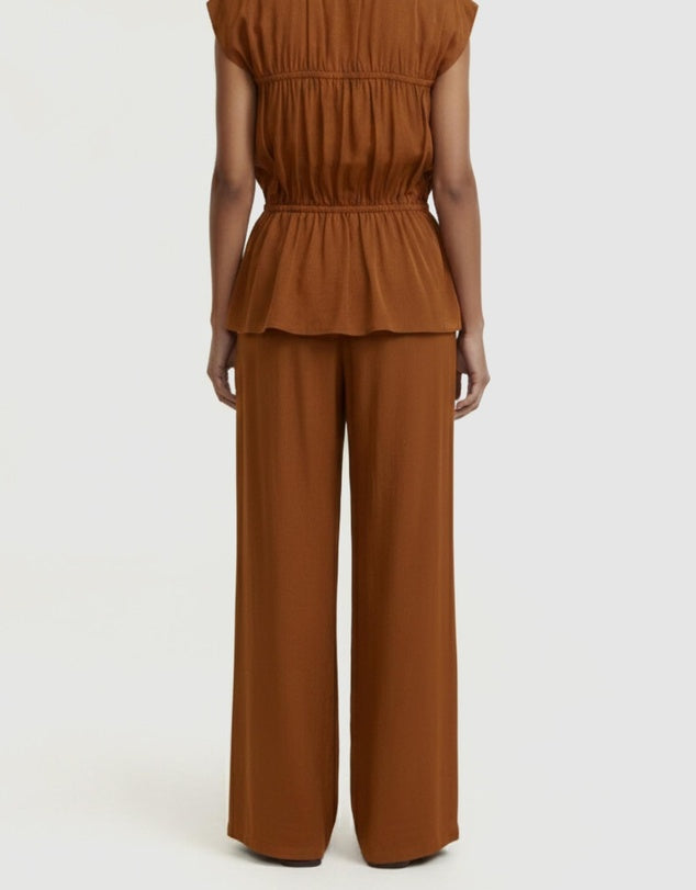 Solene Relaxed Pants - Copper