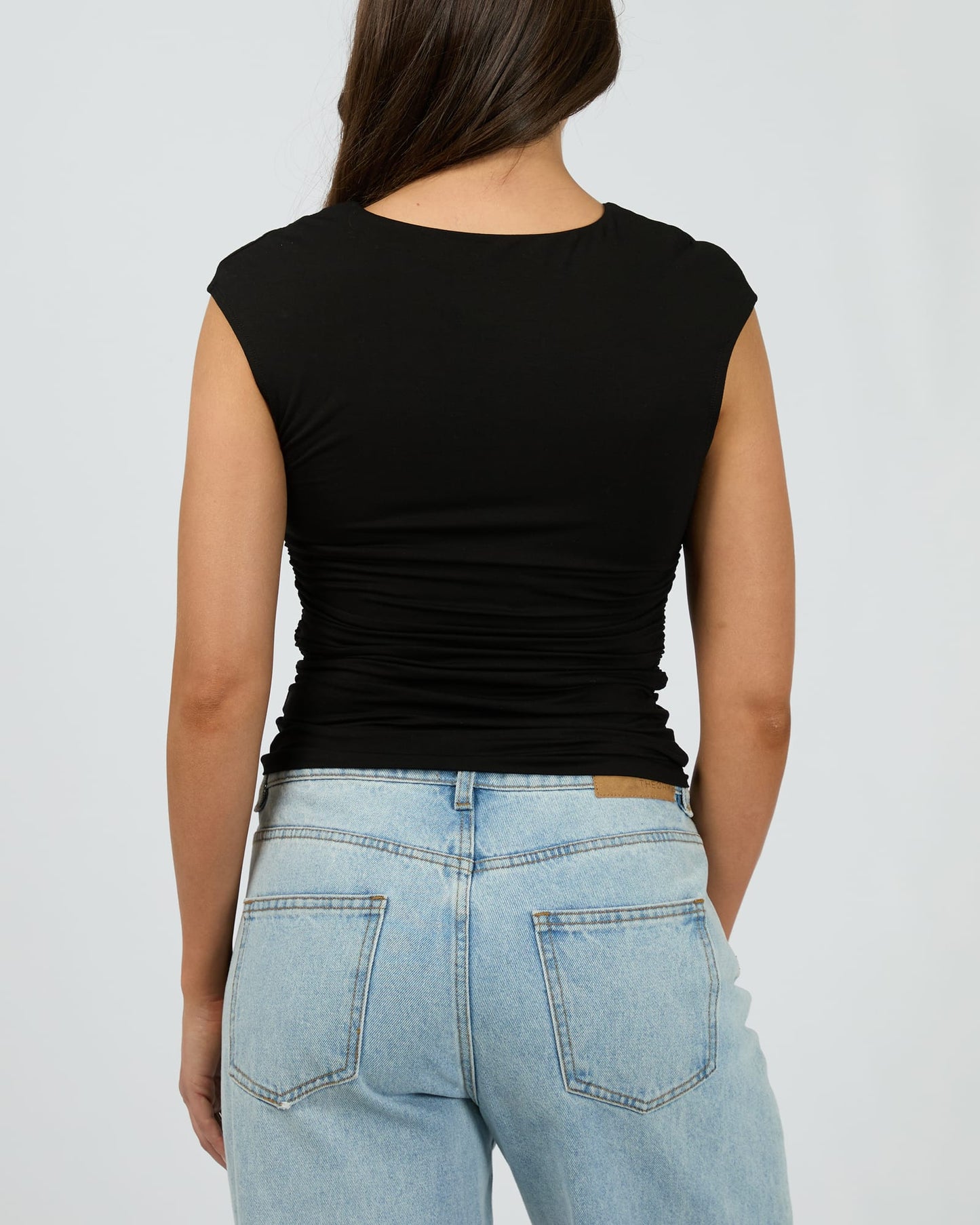 Evie Ruched Top - Black