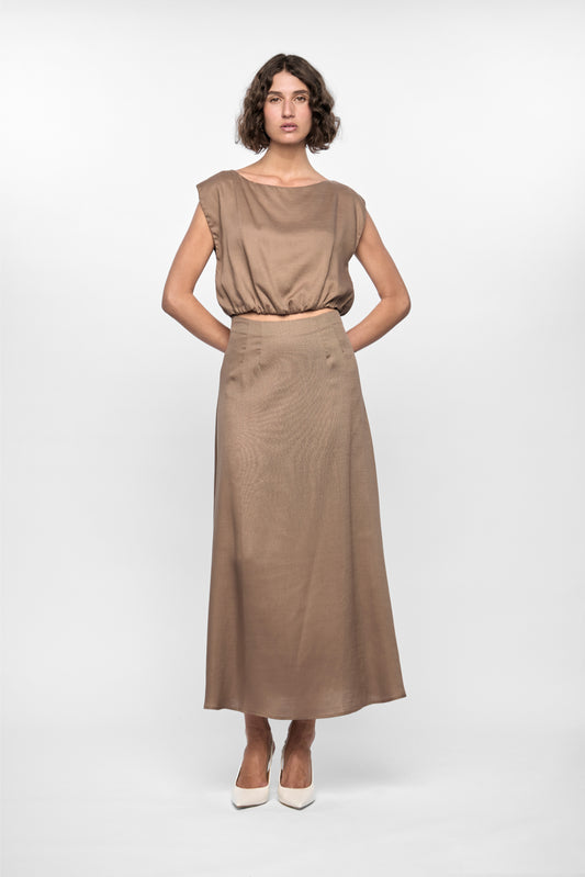 Willa Midi Skirt - Truffle