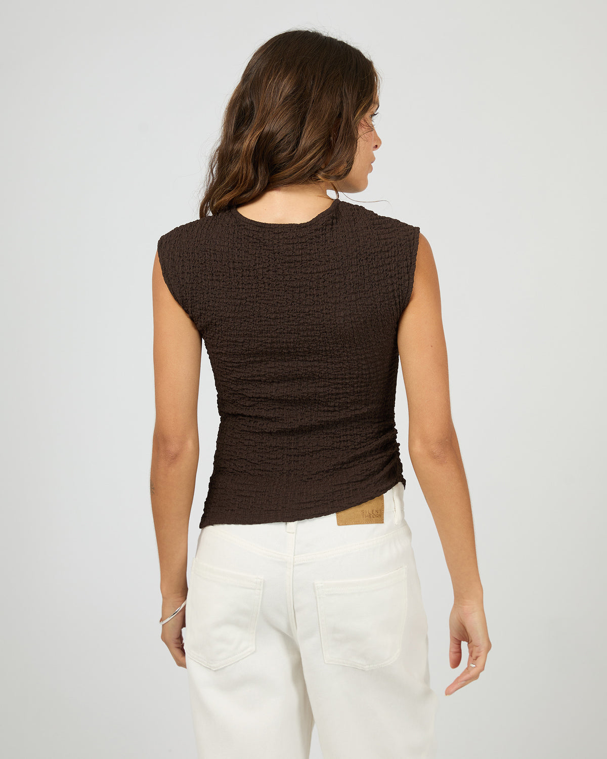 Luca Textured Top - Chocolate