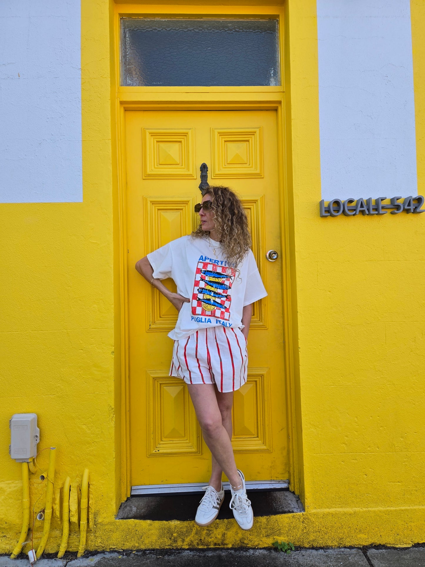 Aperitivo Puglia T- Shirt Set - White/Red - SWAACE Select