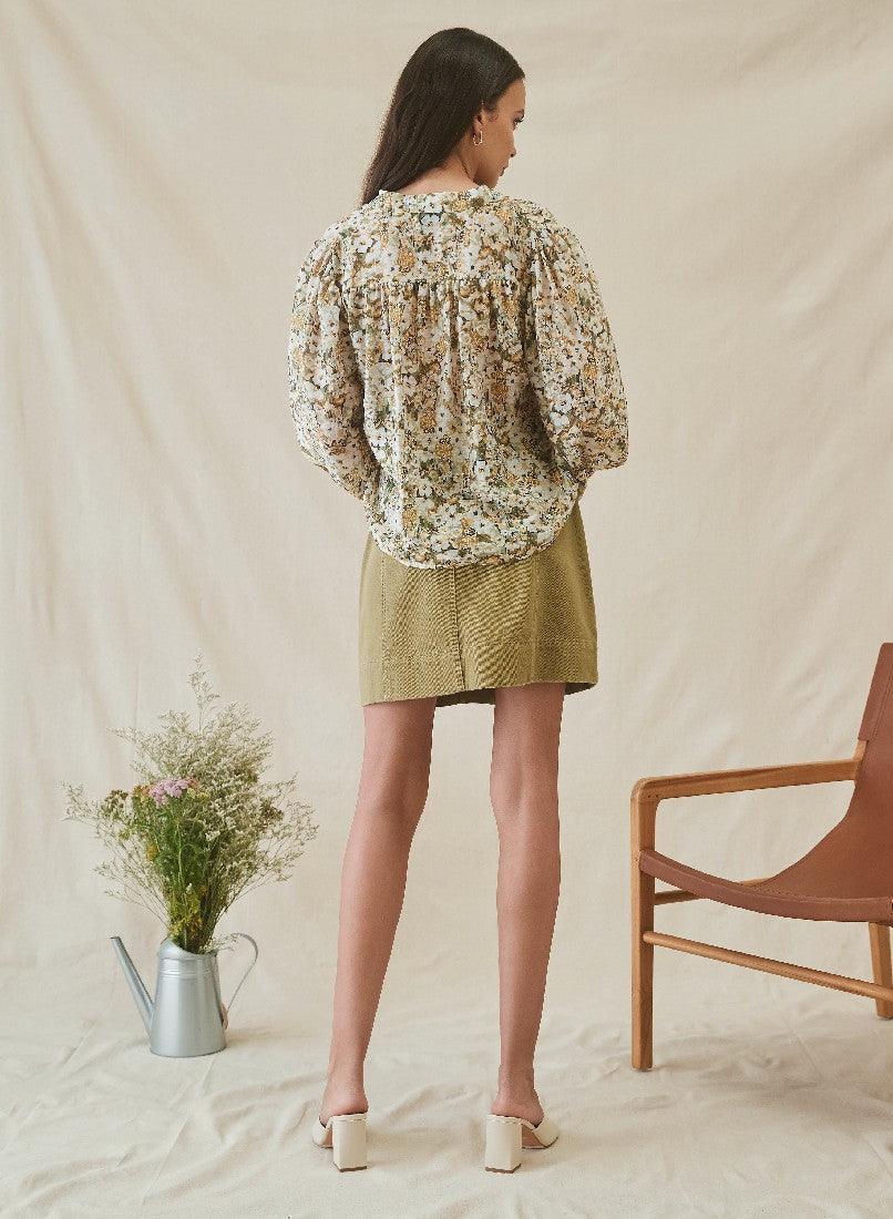 Indie Denim Skirt - Sage by Esmaee - in XS | SWAACE