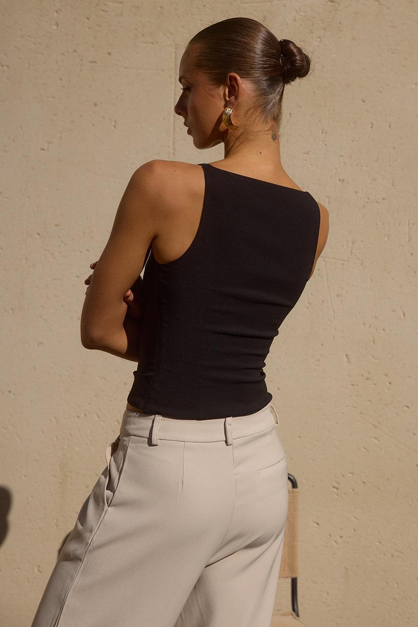 Carter Top - Black by Runaway The Label - in XS | SWAACE