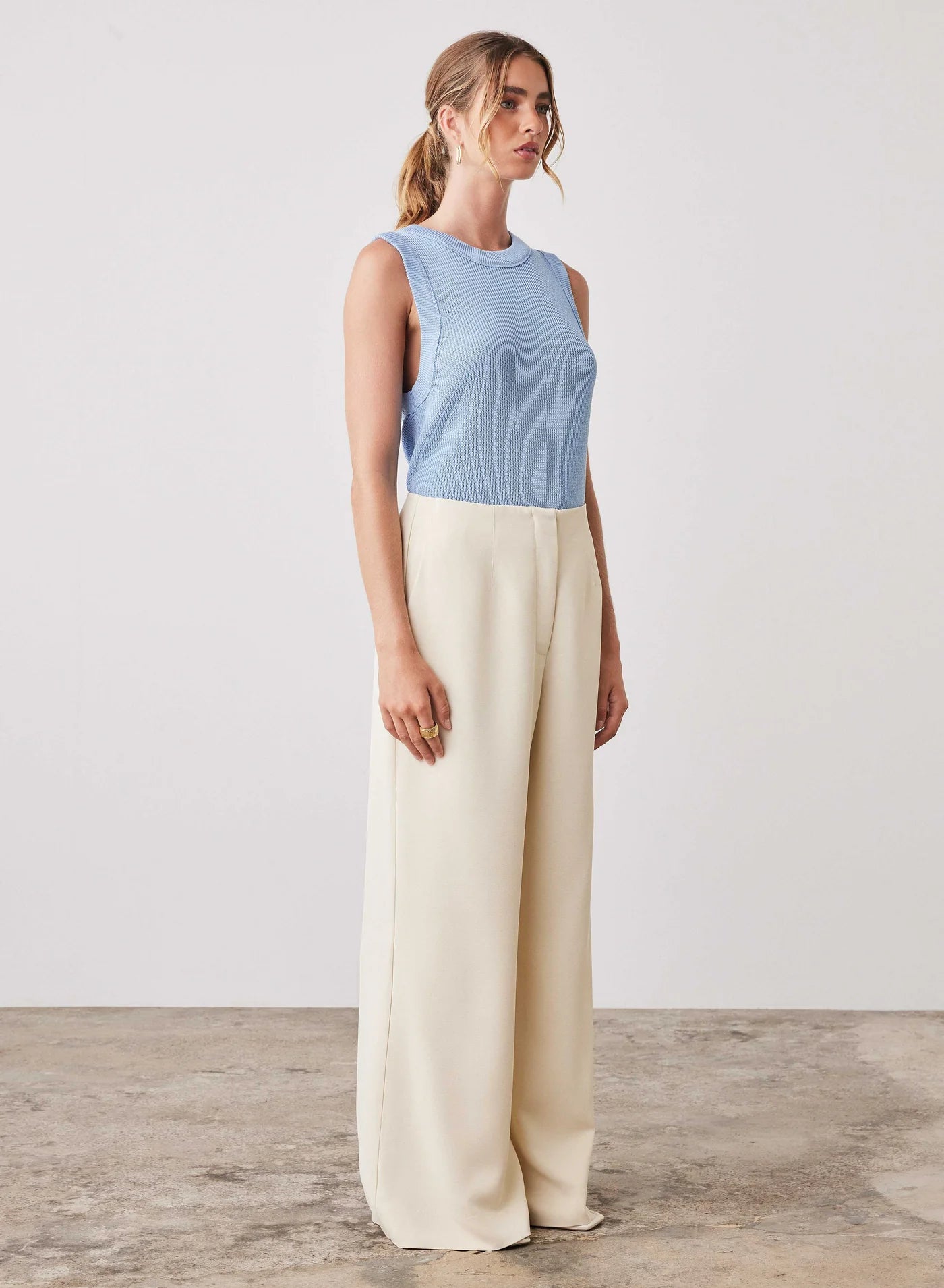 Rebound Knit Tank - Sky