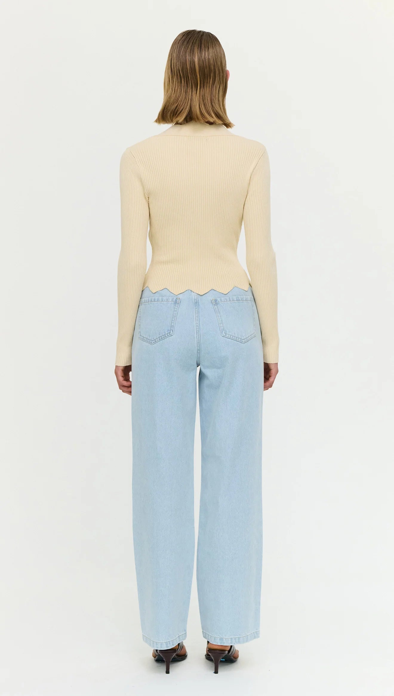 Gia Crop Knit Top - Sand