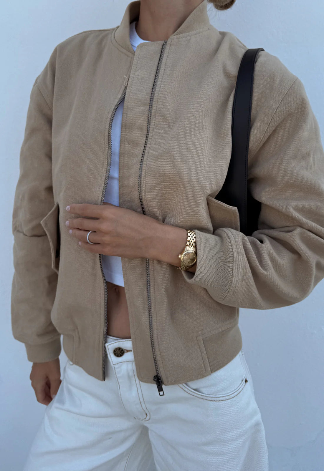 Worker Bomber Jacket - Light Tan