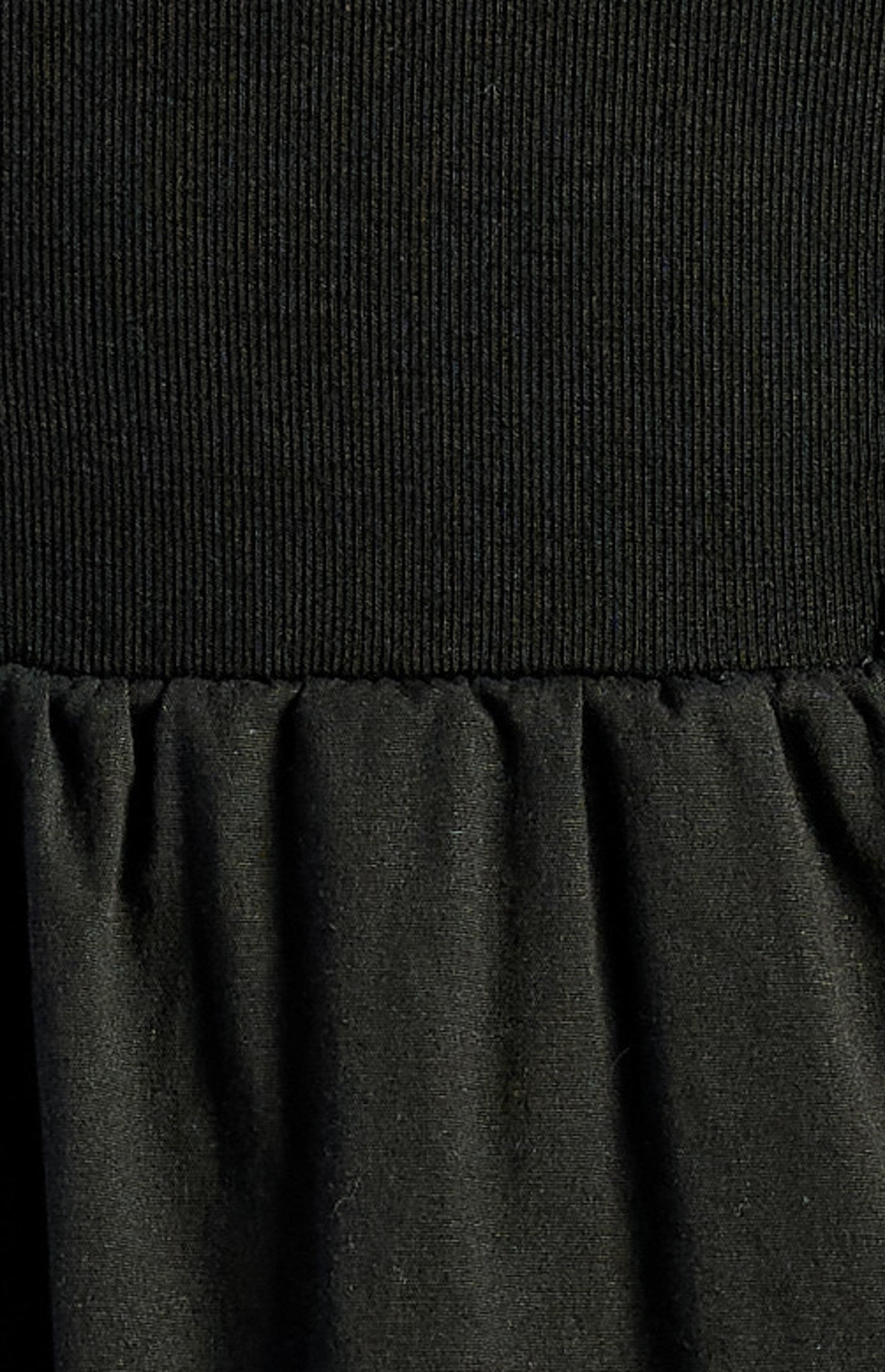 Contrast Fabric Dress - Black