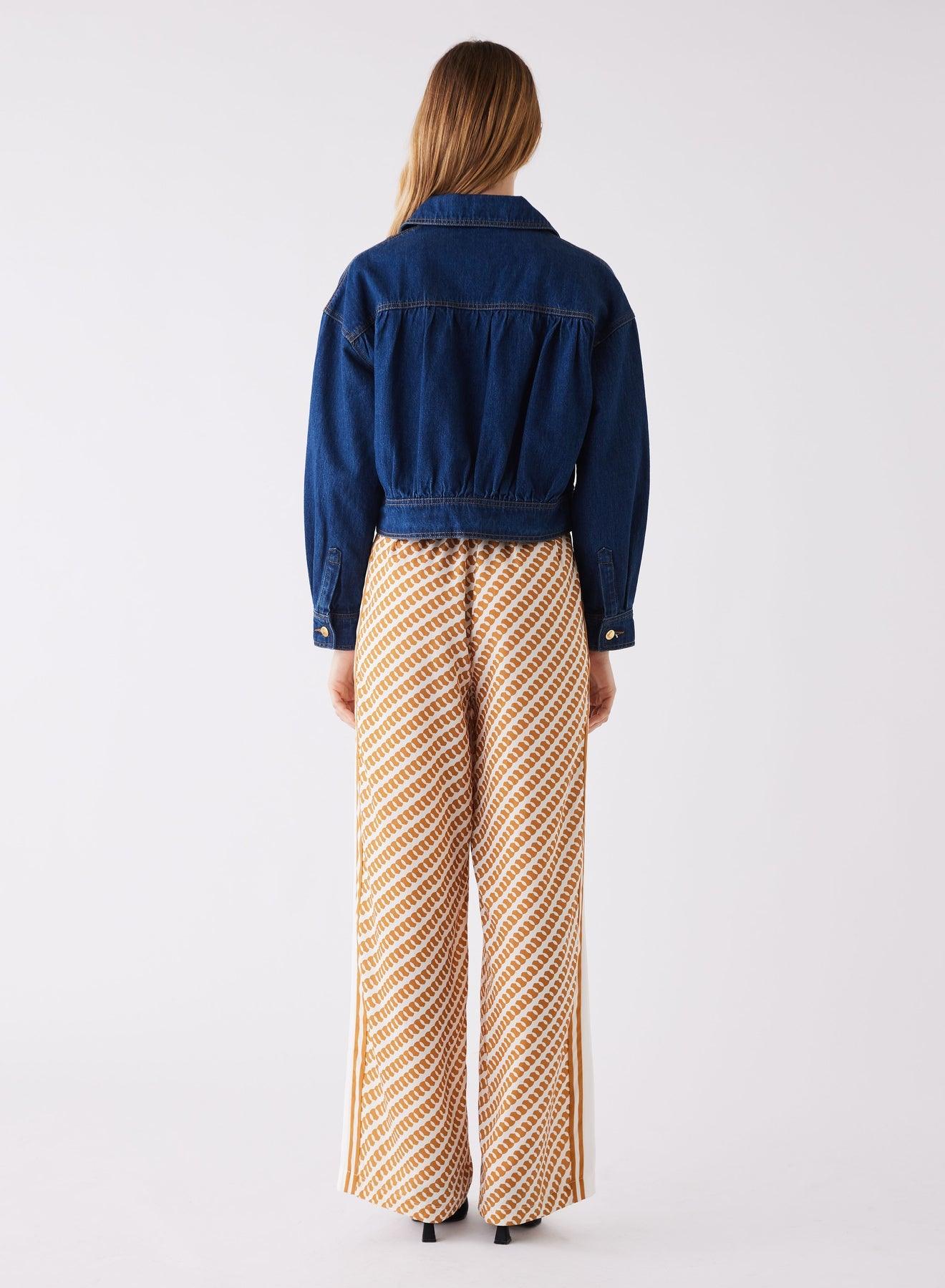 Podium Denim Jacket - Indigo by Esmaee - in XS | SWAACE