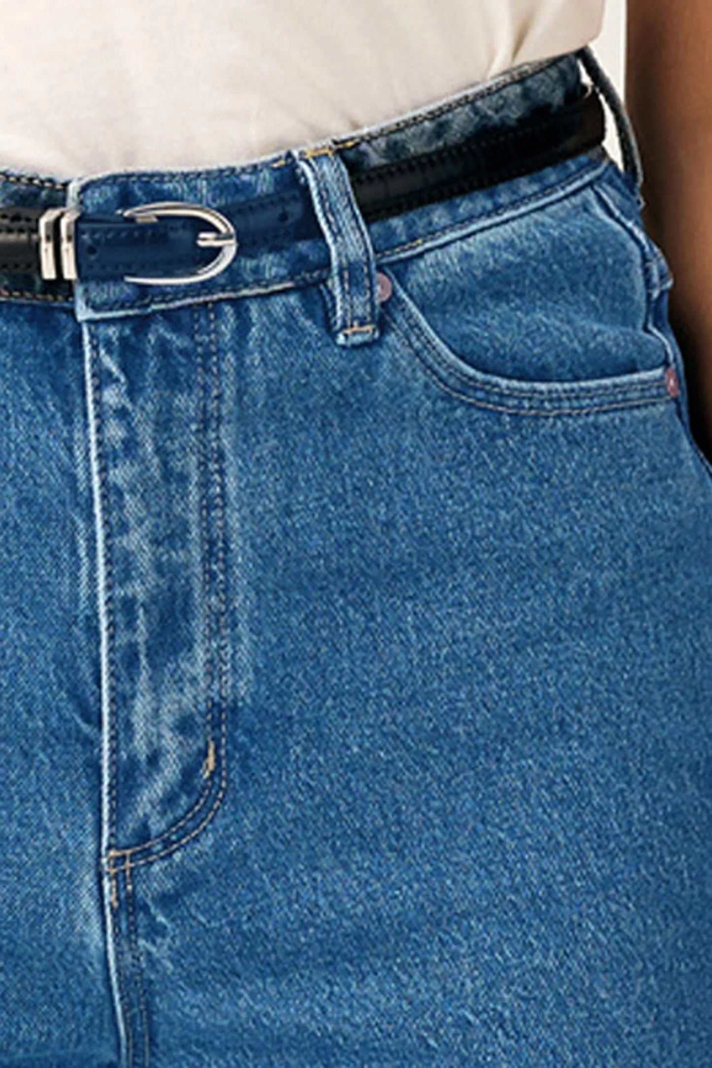 94 High & Wide Petite Eva OG Jeans - Organic Mid Blue