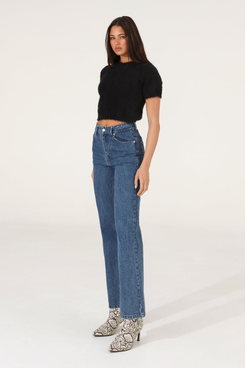 Ruby Knit Tee - Black