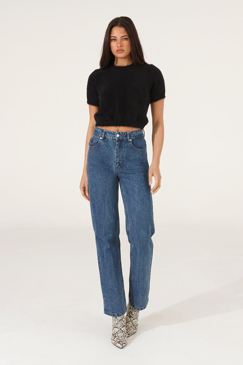 Ruby Knit Tee - Black