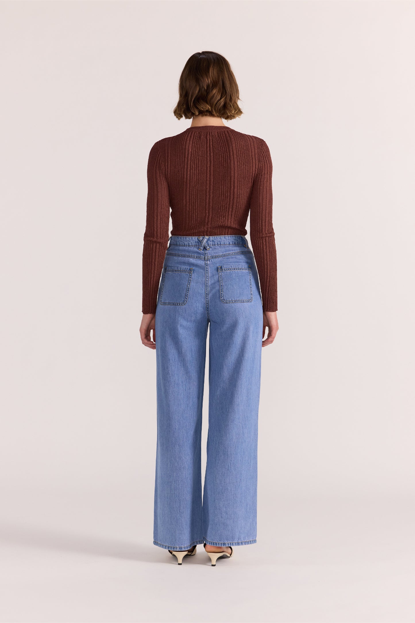 Luna Ribbed Knit Top - Nutmeg