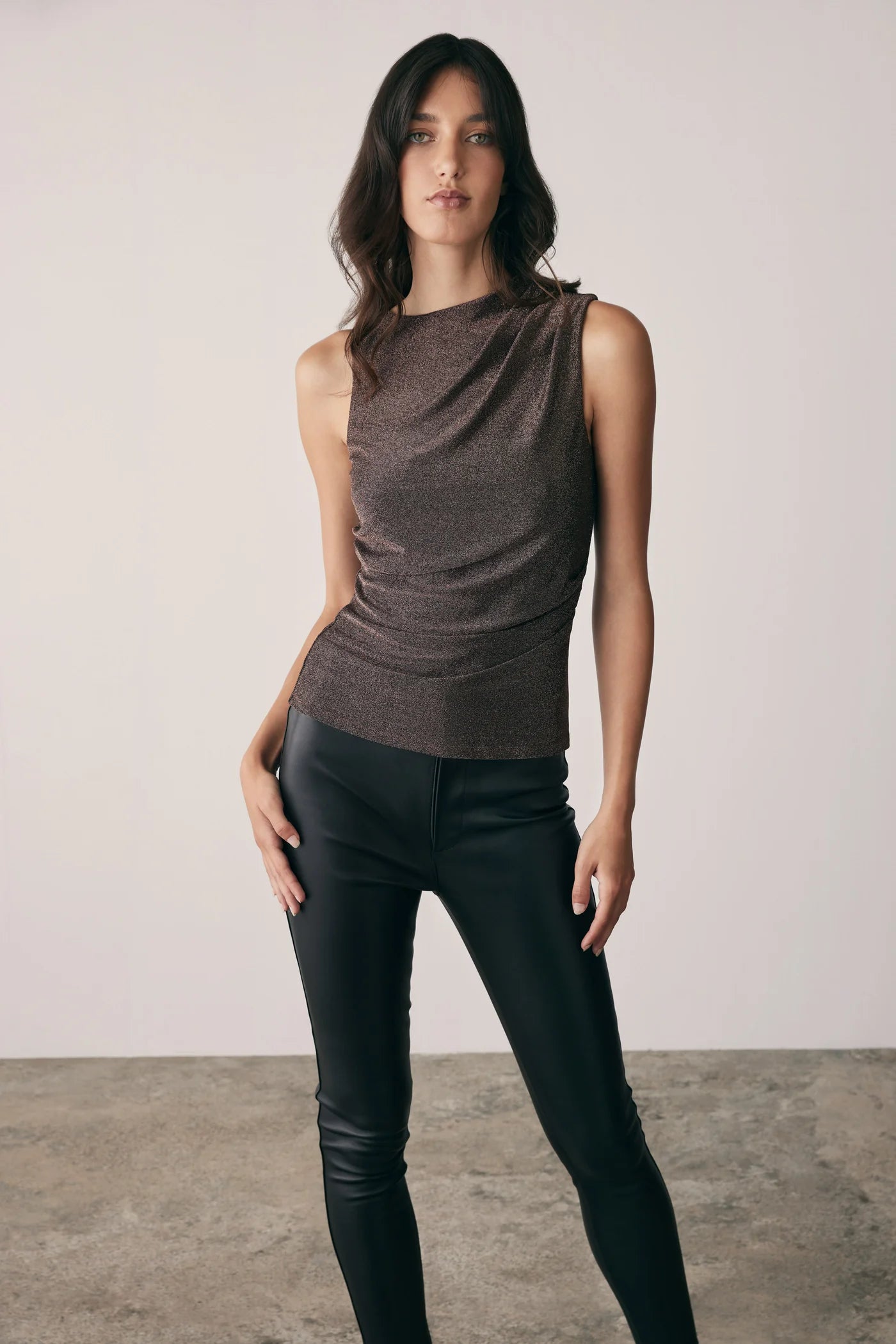 Eden Glitter Top - Bronze