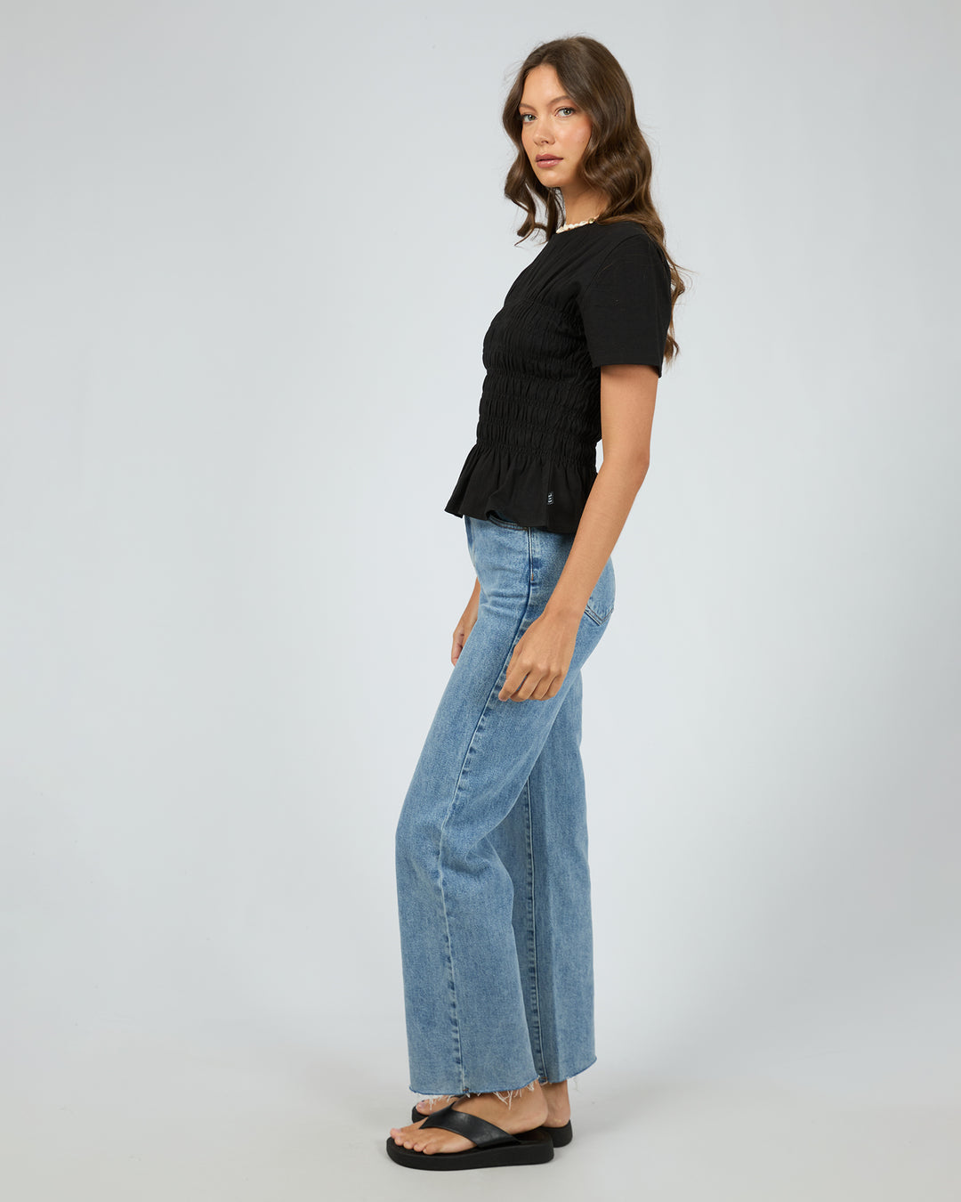 Lipa Rushed Top - Black