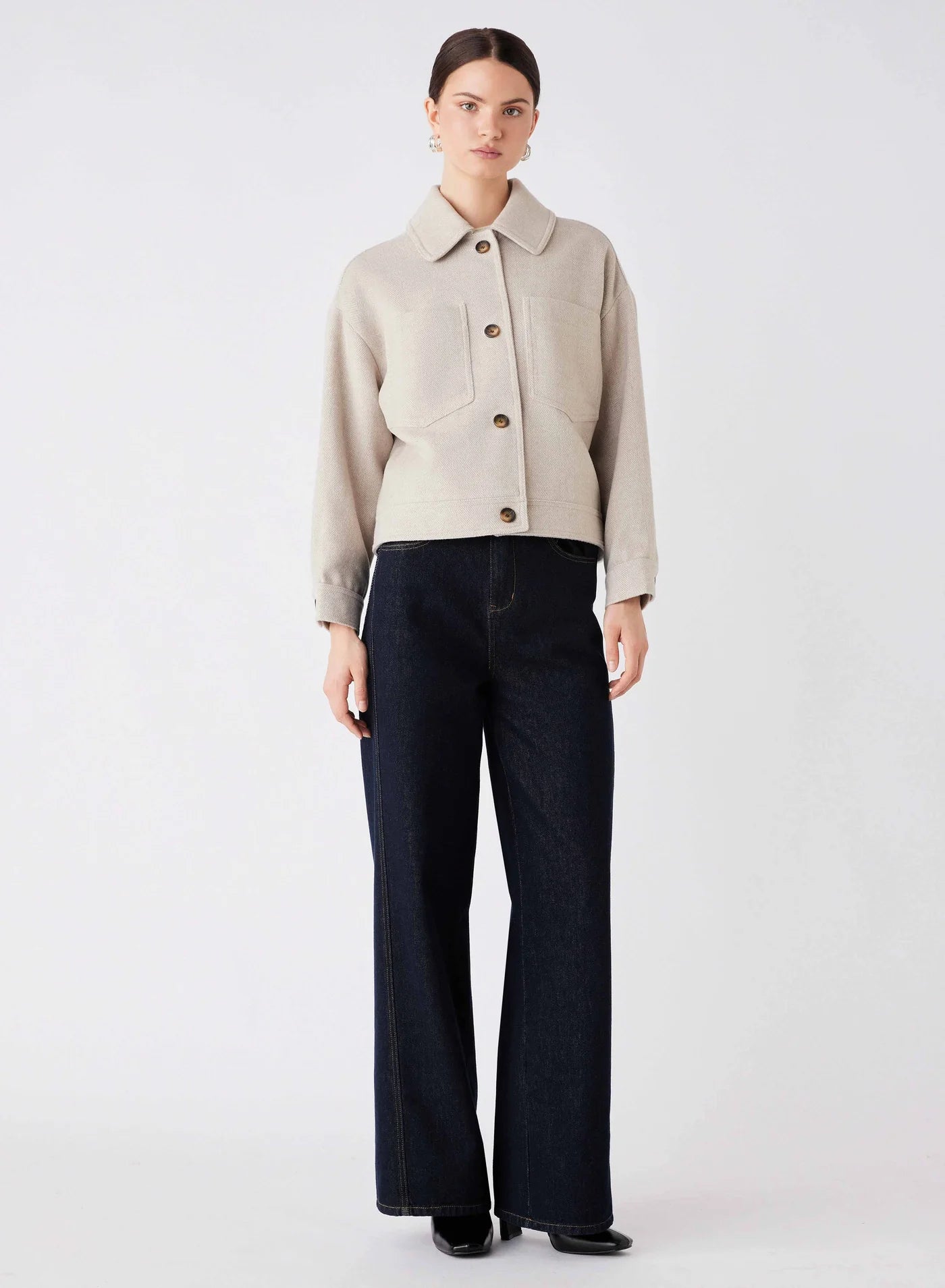 Stopover Jacket - Cream Chevron