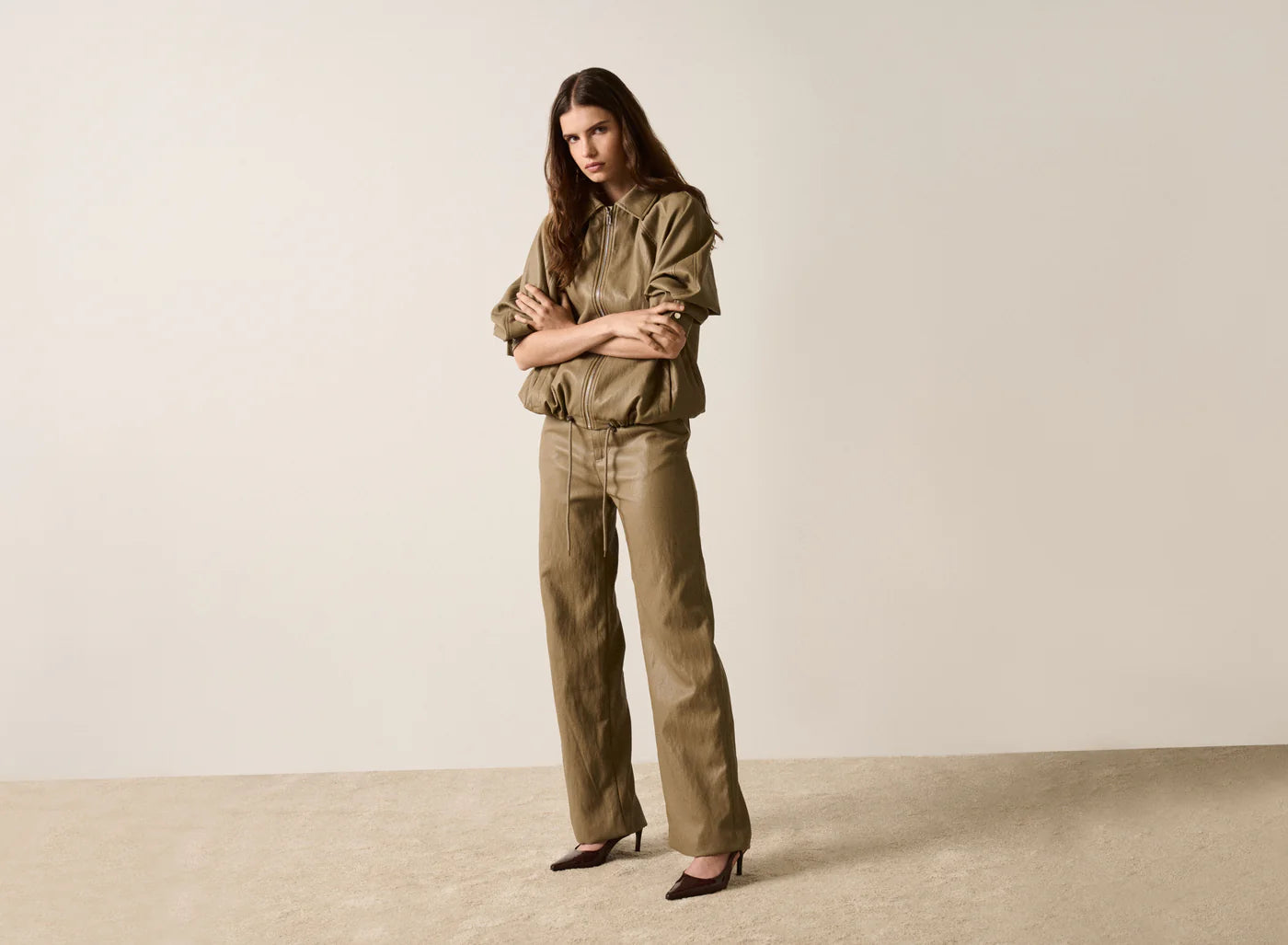 Expression Bubble Jacket - Light Khaki