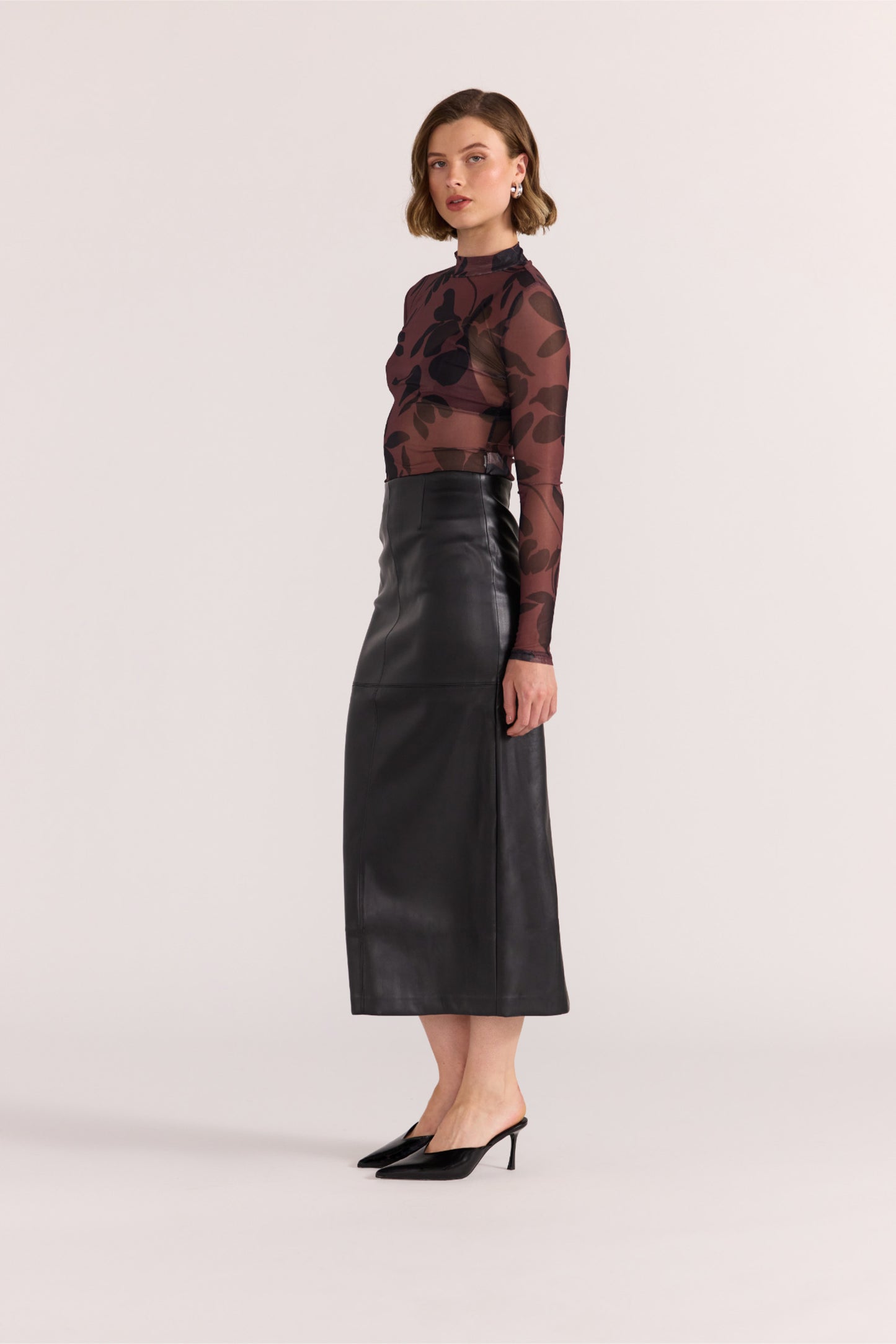 Eddie Pu Midi Skirt - Black
