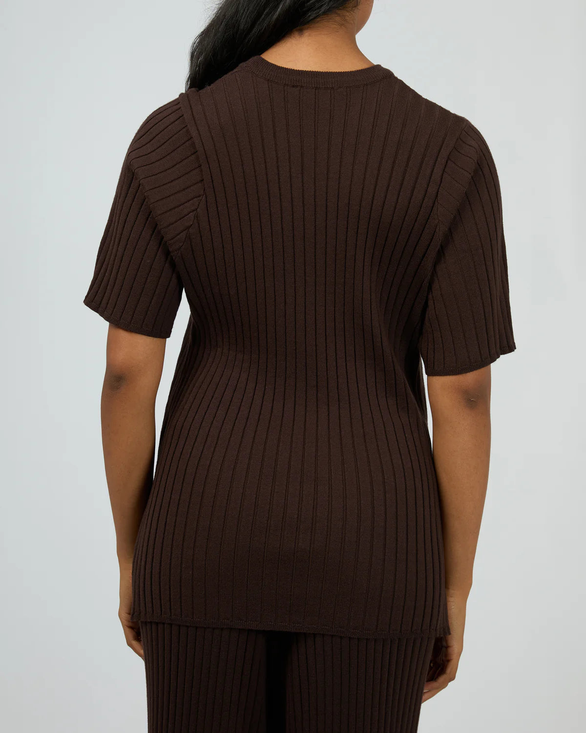 Bianca Knit Tee - Brown