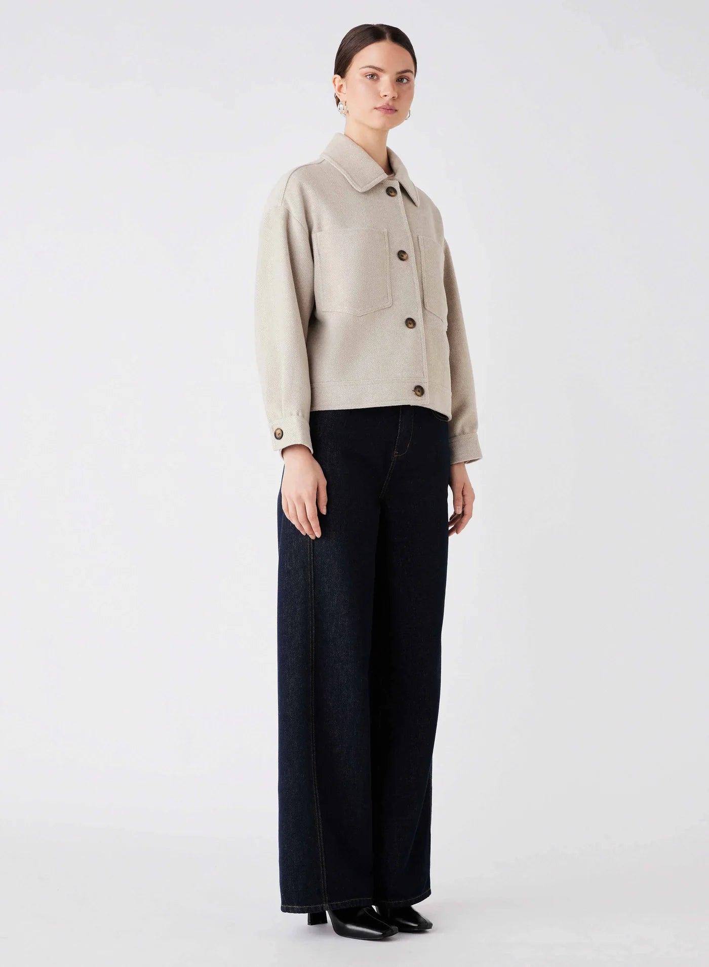 Stopover Jacket - Cream Chevron