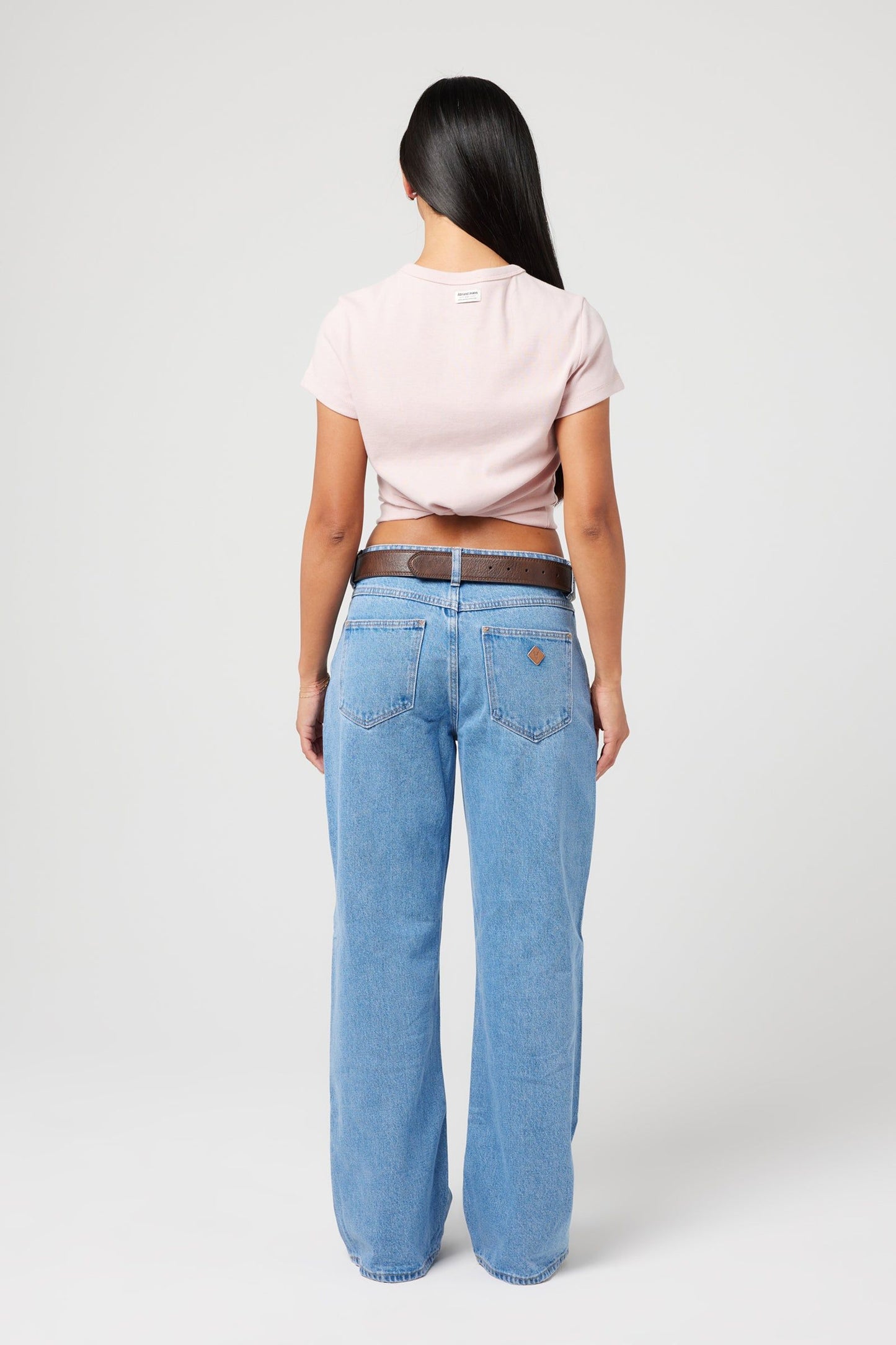 95 Baggy Petite Gigi Jeans - Mid Blue by Abrand Jeans - in 8/26 | SWAACE