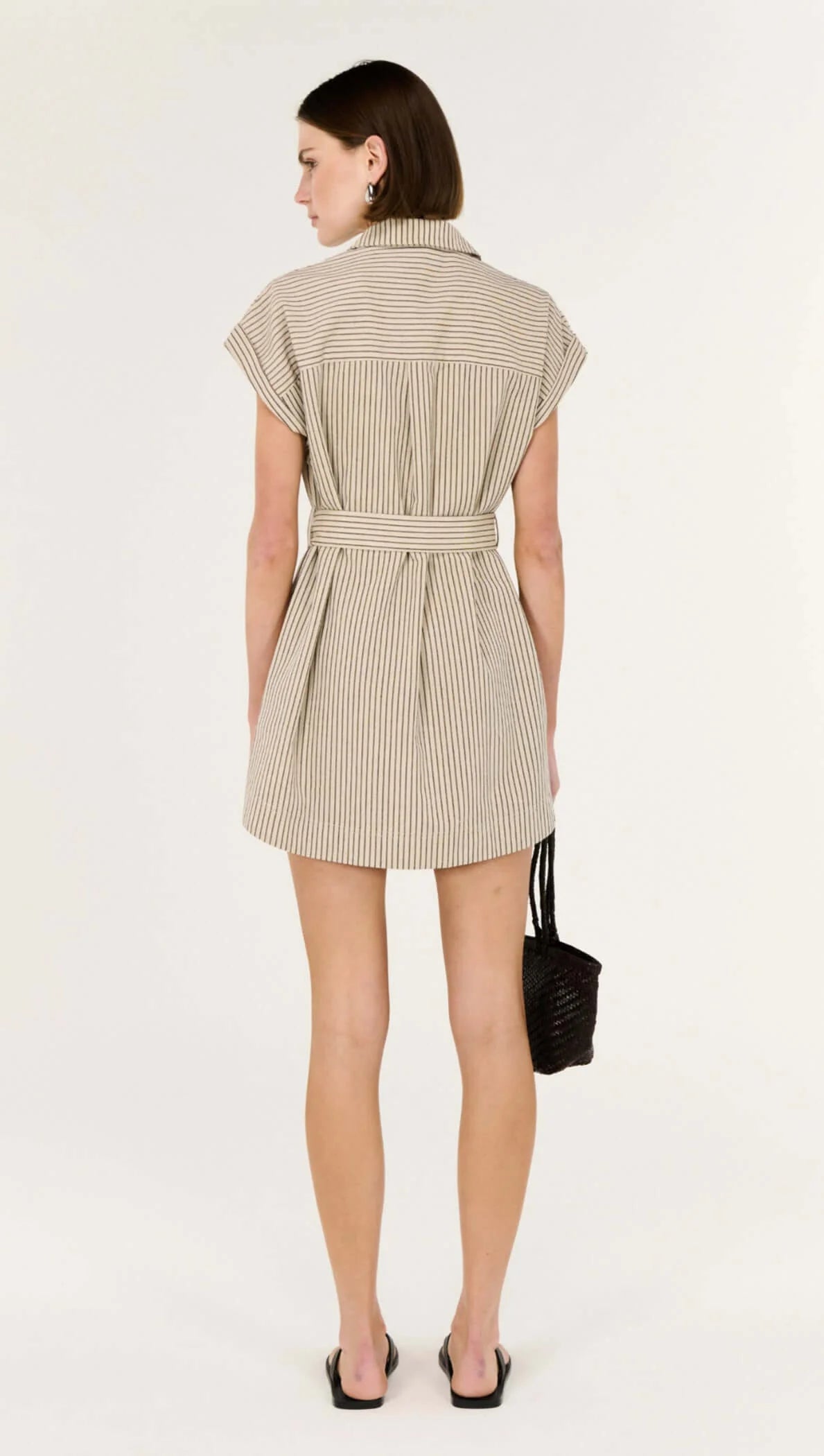 Hadley Mini Shirtdress - Pinstripe