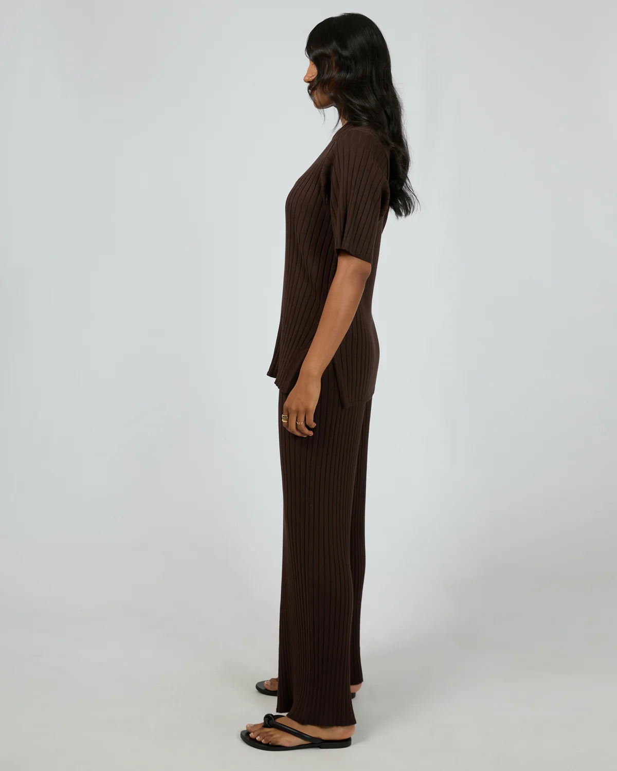 Bianca Knit Pant - Brown