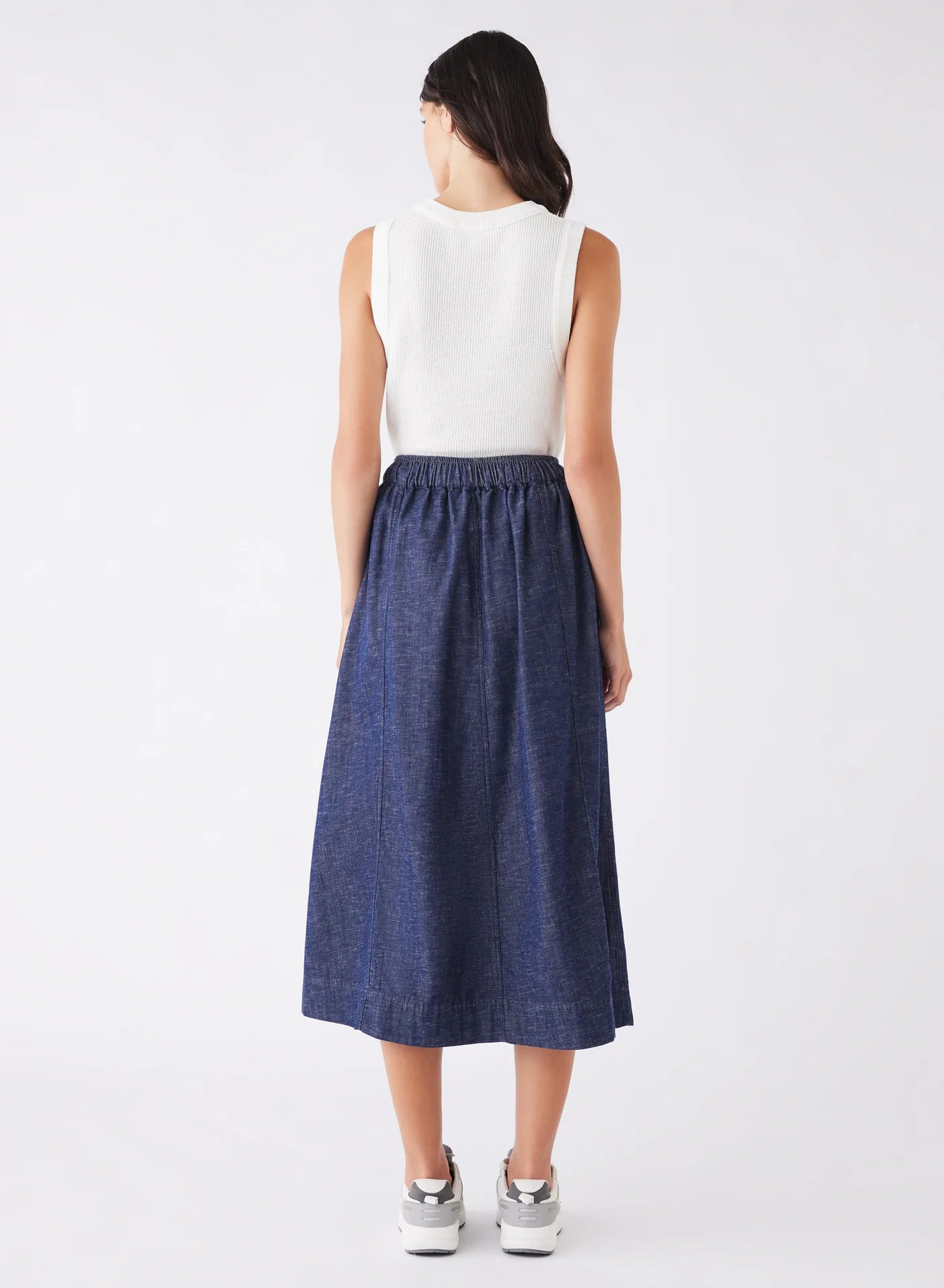 Revival Denim Skirt - Dark Denim Blue