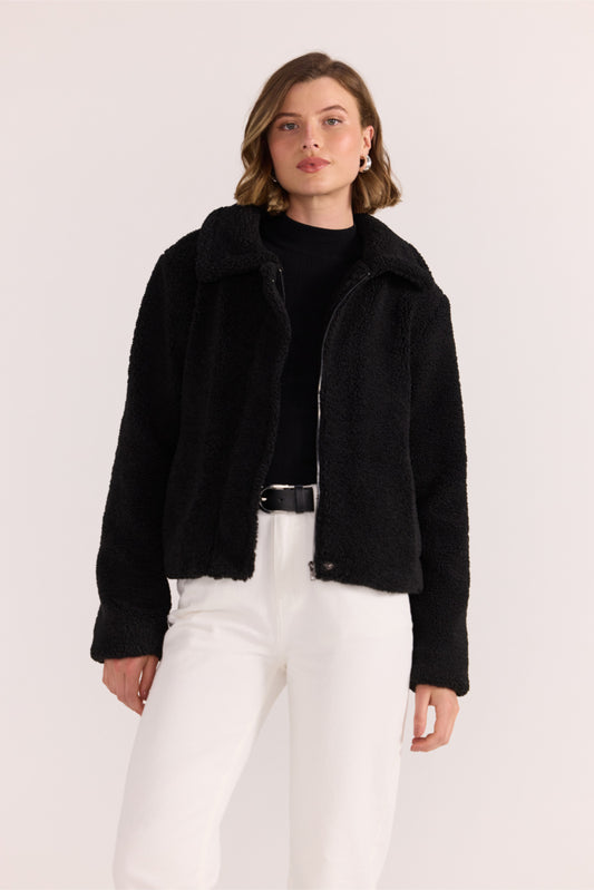 Tate Sherpa Jacket - Black