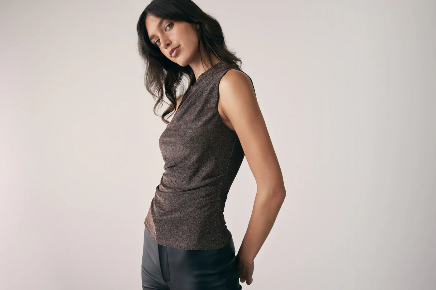Eden Glitter Top - Bronze