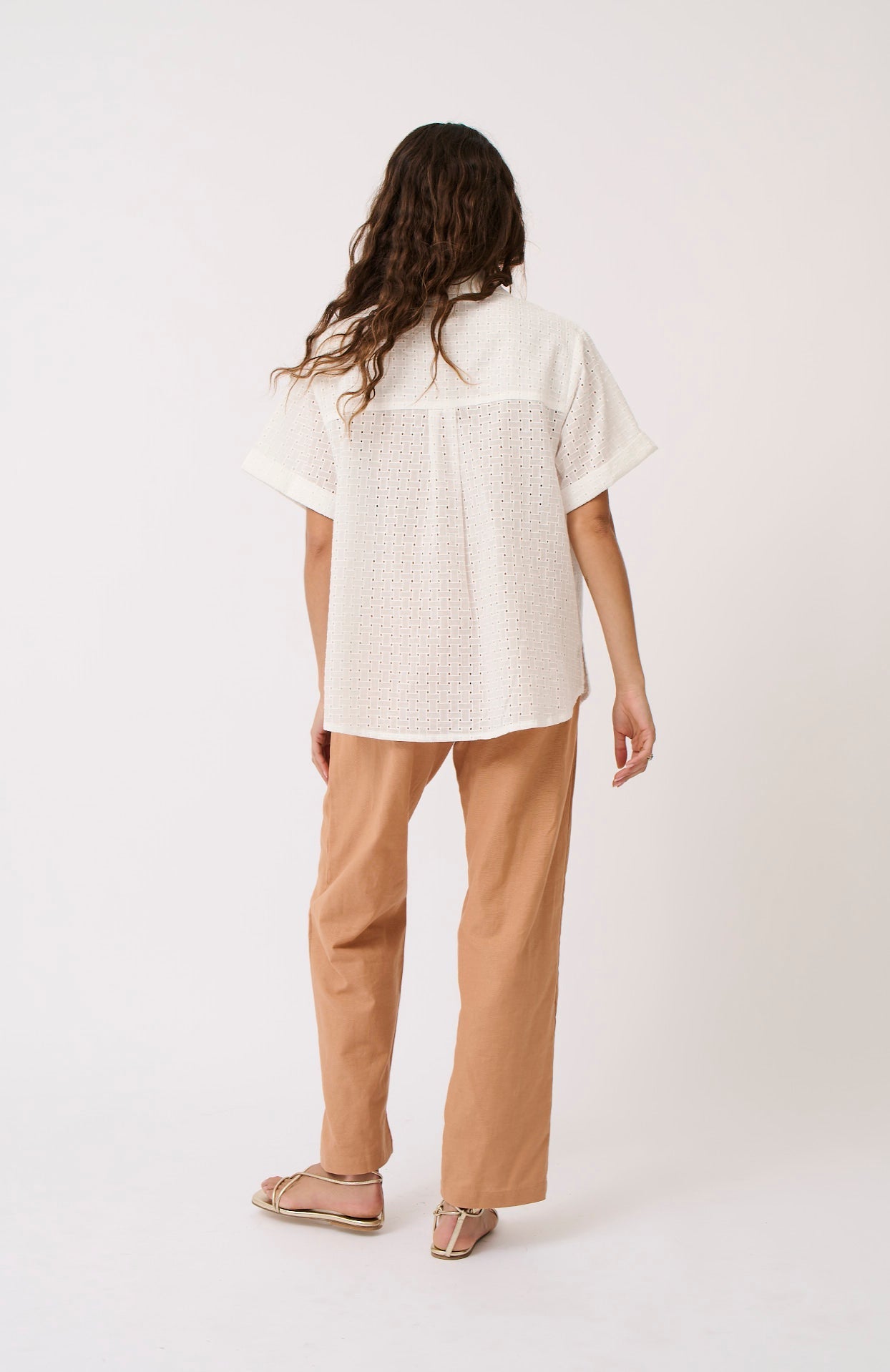 Tully Shirt - White Broderie