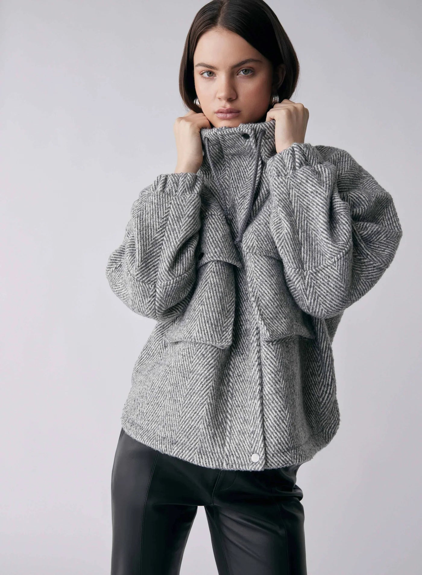 Weekender Jacket - Ash Chevron