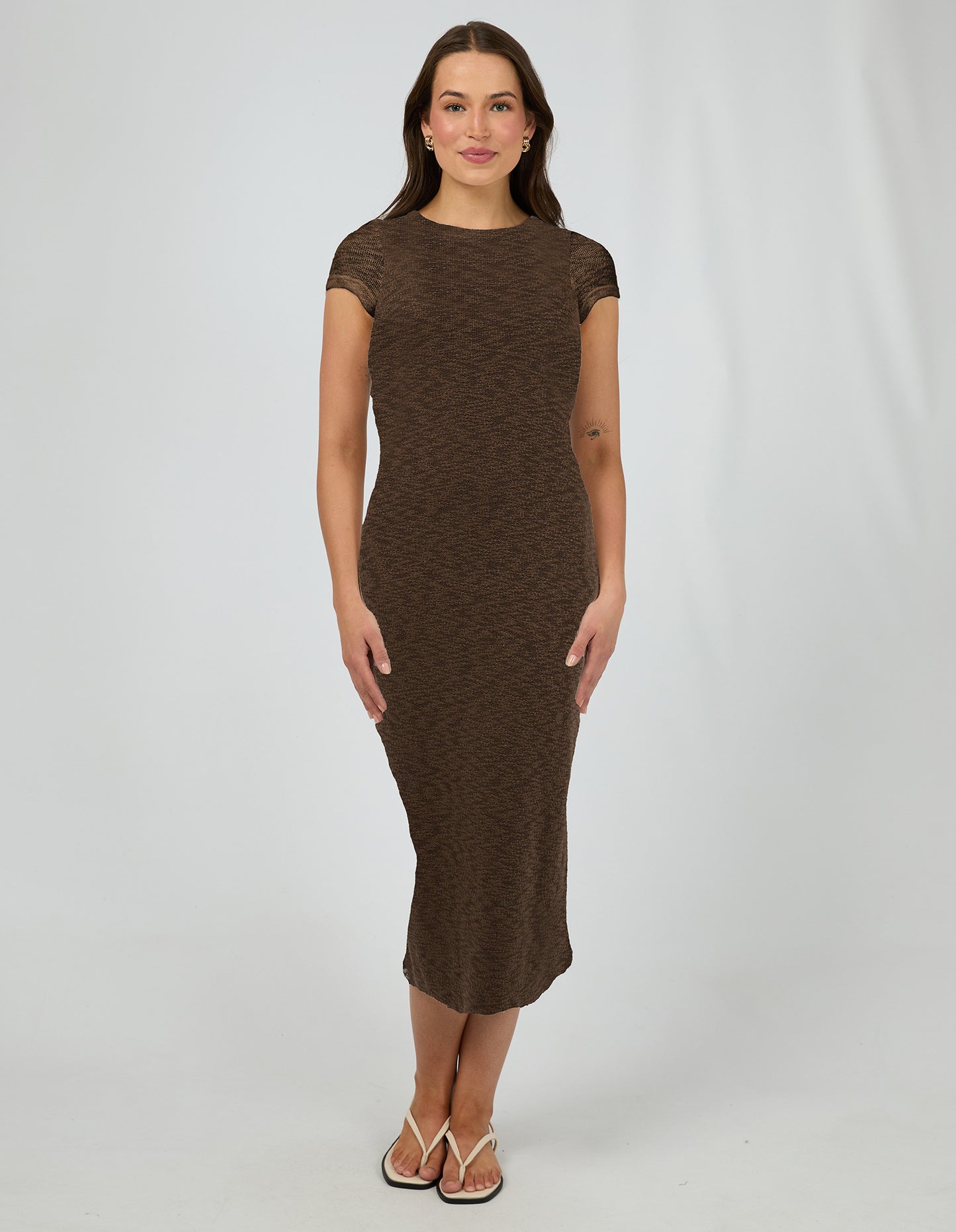 Leonie Tee Maxi Dress - Chocolate