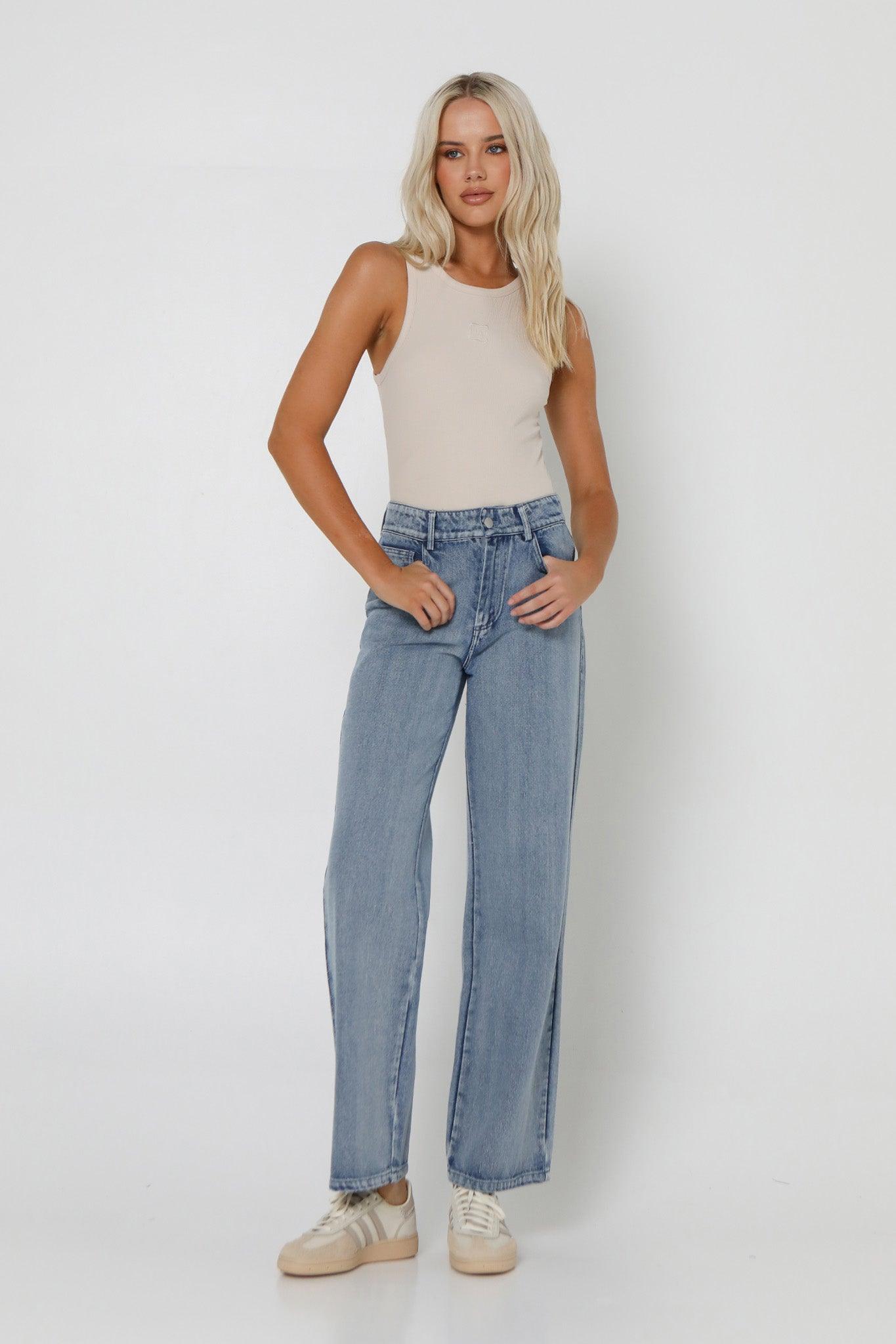 Ellyza Rib Top - Oyster by Lost in Lunar - in XS / Oyster | SWAACE