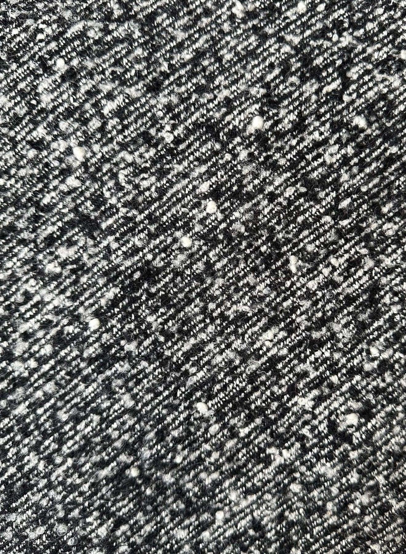 Kingston Wrap Coat - B/W Boucle Twil by Esmaee - in XS | SWAACE