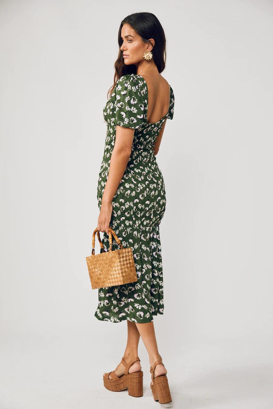 Isabella Maxi Smock Dress - Garden Bloom by Rue Stiic - in XS | SWAACE