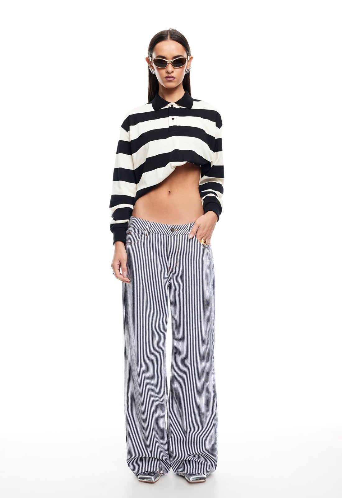 Top Model Jean - Navy Stripe