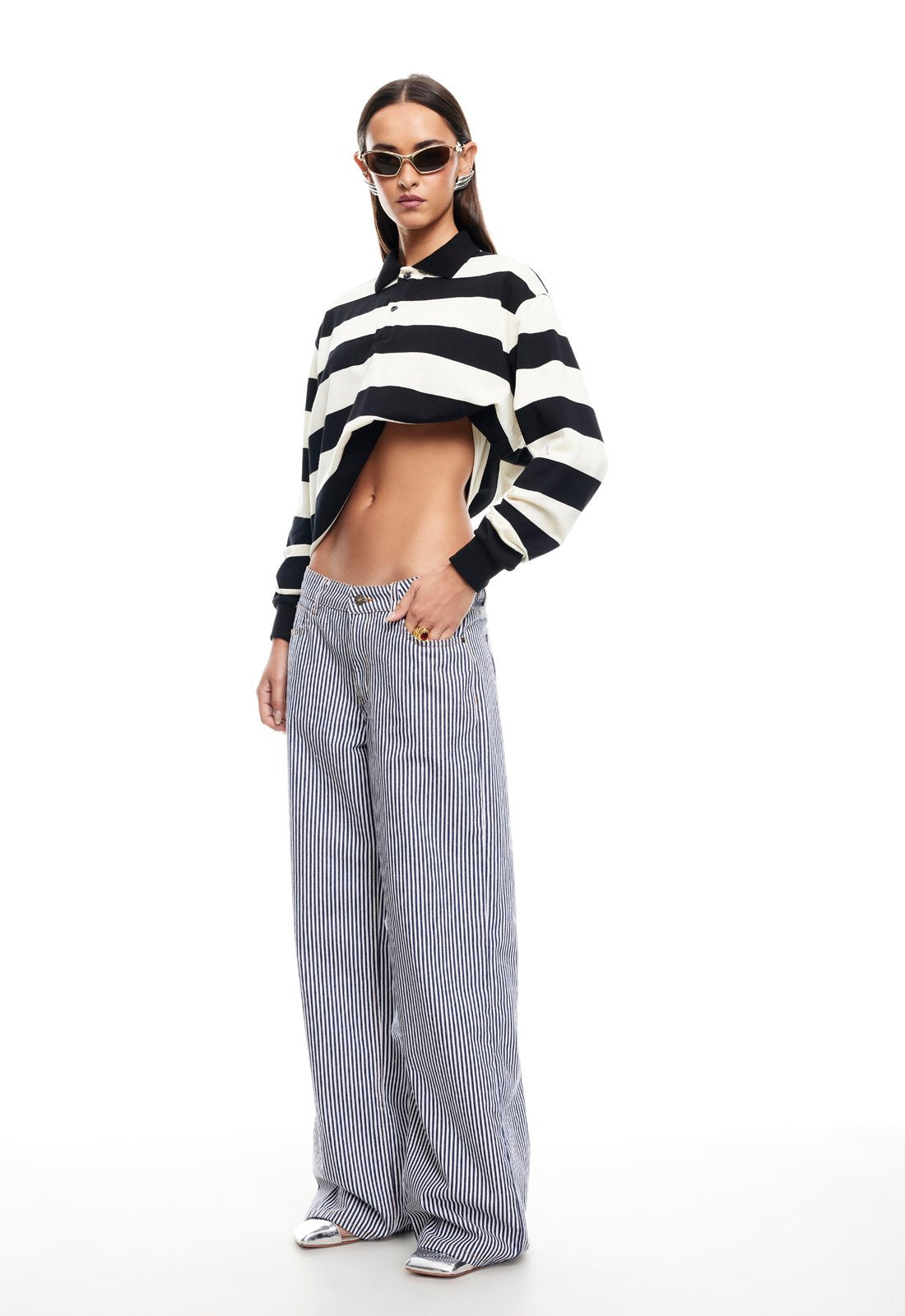 Top Model Jean - Navy Stripe