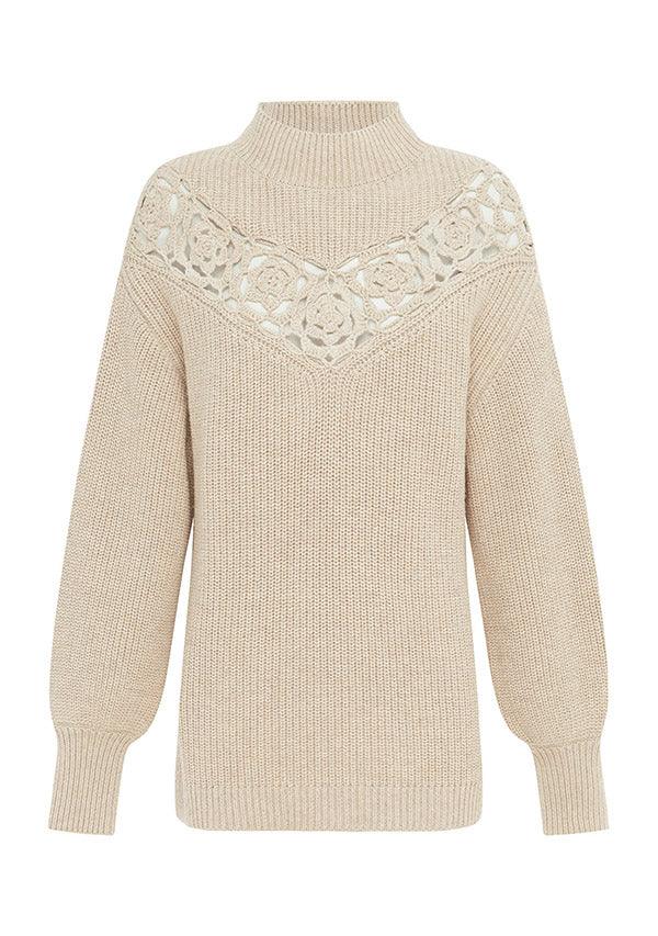 Piper Knit Jumper - Almond by MOS The Label - in XS | SWAACE