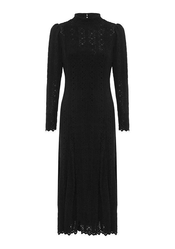 Anna Lace Midi Dress - Black by MOS The Label - in 6 | SWAACE