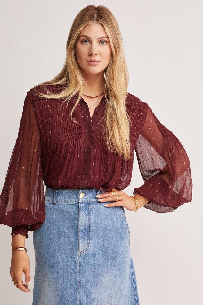 Abloom Blouse - Wine by MOS The Label - in 6 | SWAACE