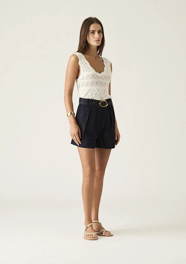 Ana Denim Shorts - Indigo by MOS The Label - in 8 | SWAACE
