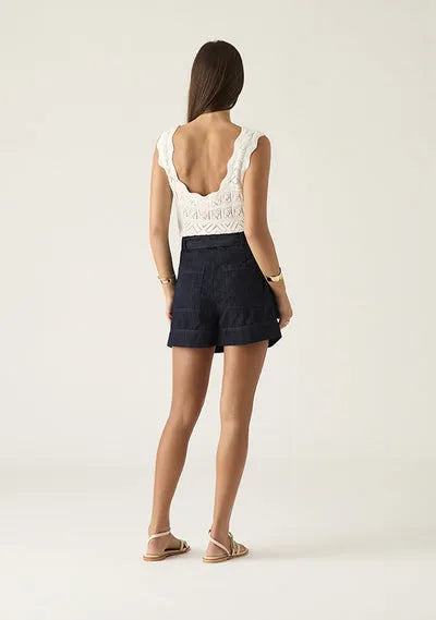 Ana Denim Shorts - Indigo by MOS The Label - in 8 | SWAACE