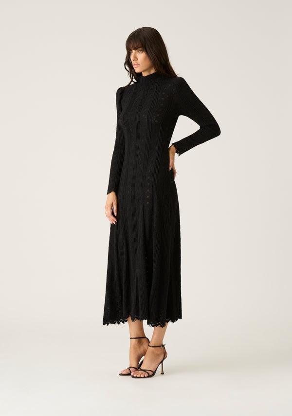 Anna Lace Midi Dress - Black by MOS The Label - in 6 | SWAACE