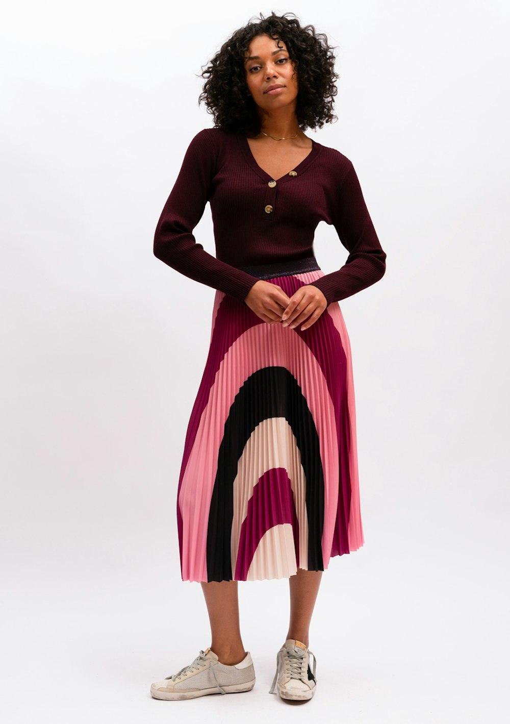 The Henley Rib Top - Burgundy by We Are The Others - in 1/XS | SWAACE