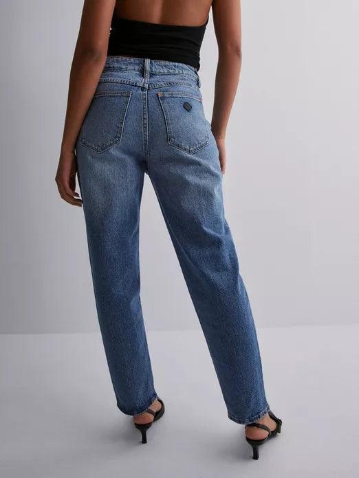 A 94 High Slim Felicia Jeans - Mid Vintage Blue by Abrand Jeans - in 8/26 | SWAACE
