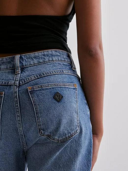 A 94 High Slim Felicia Jeans - Mid Vintage Blue by Abrand Jeans - in 8/26 | SWAACE