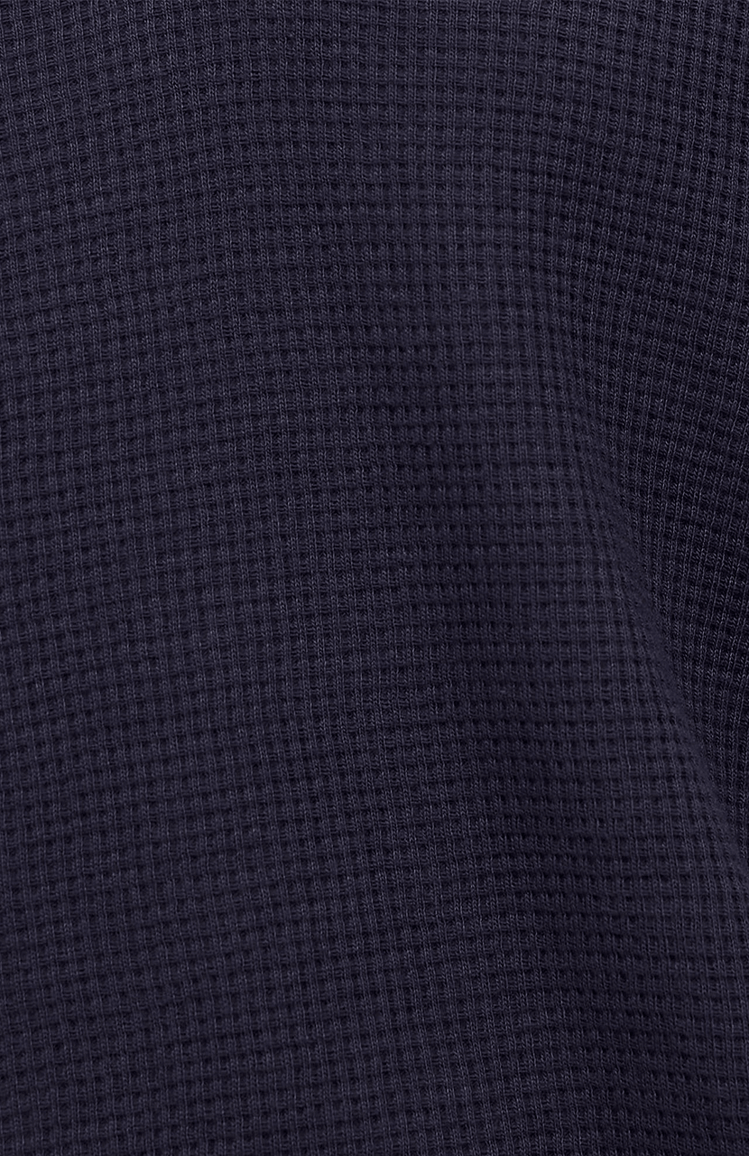 Zara Collared Tee & Lottie Short Set - Navy Waffle by Cartel & Willow - in XS | SWAACE