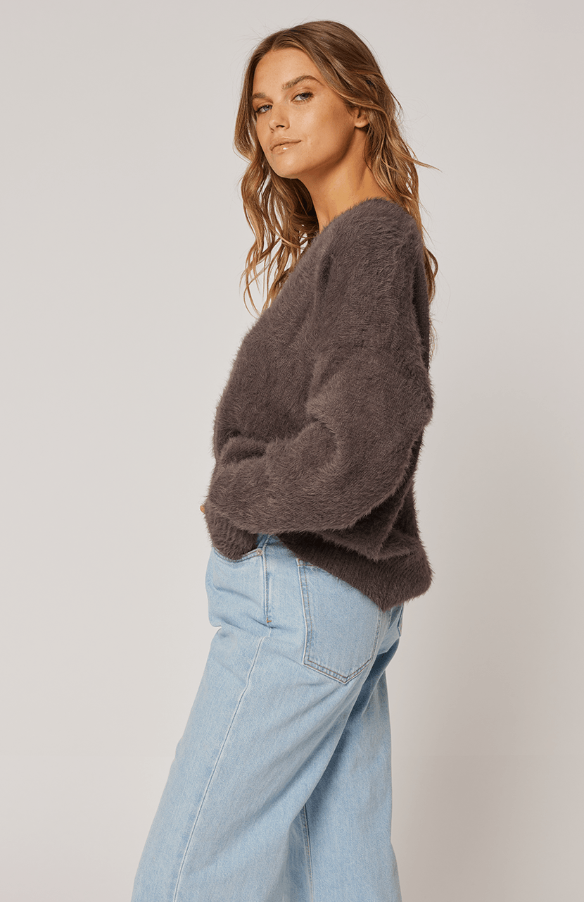Emmie Sweater Fog Knit by Cartel & Willow - in XS | SWAACE