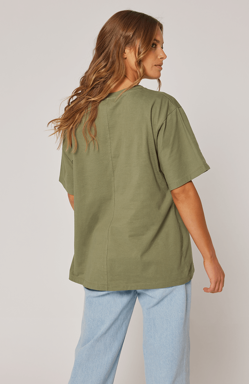 Marlie Tee - Khaki by Cartel & Willow - in XS | SWAACE