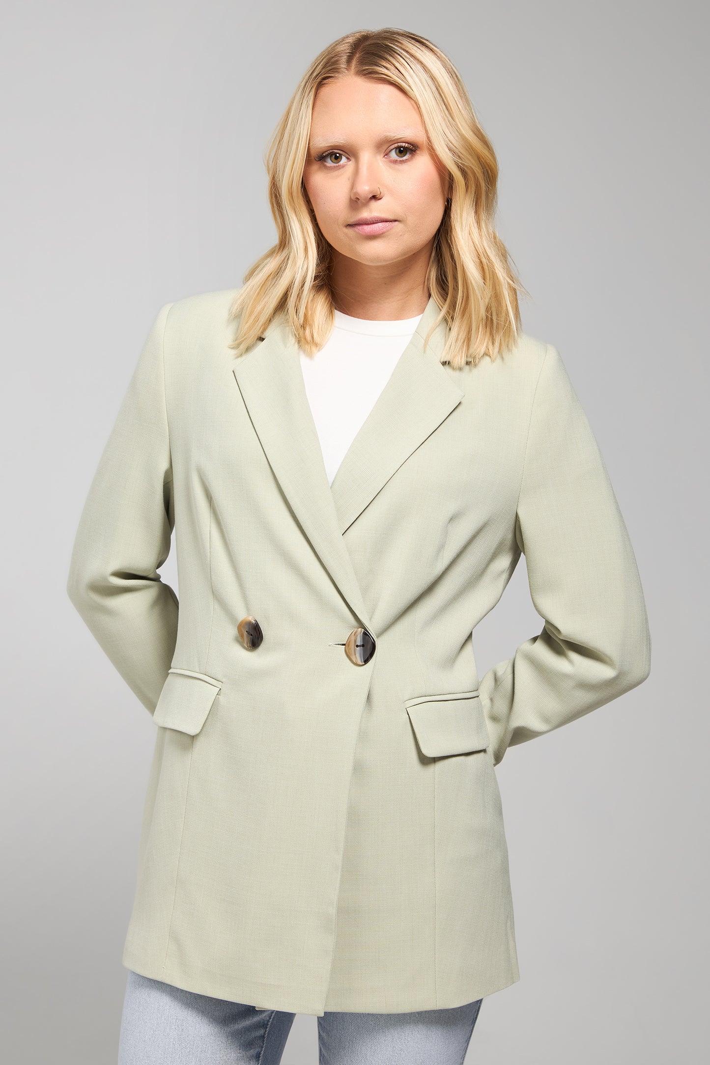 Villa Blazer - Soft Mint by Esmaee - in XS | SWAACE